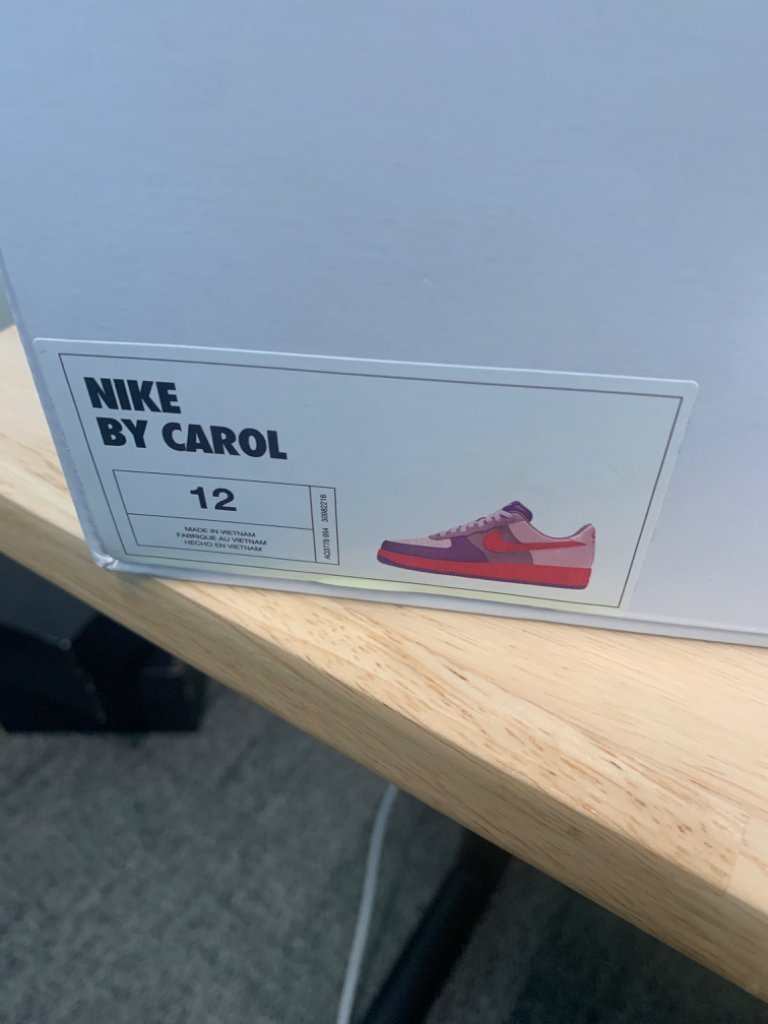 Size 12 Women's Blue White Red and Gray Nike Air Force 1s