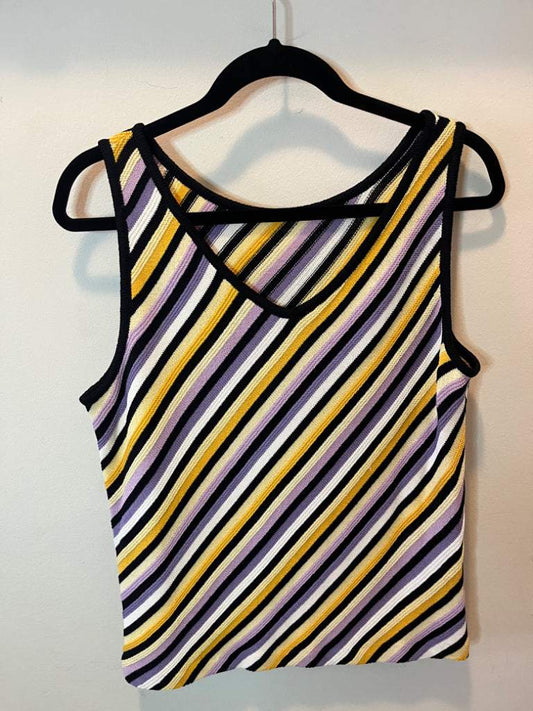 St. John Multi Color Striped Shell Size Large