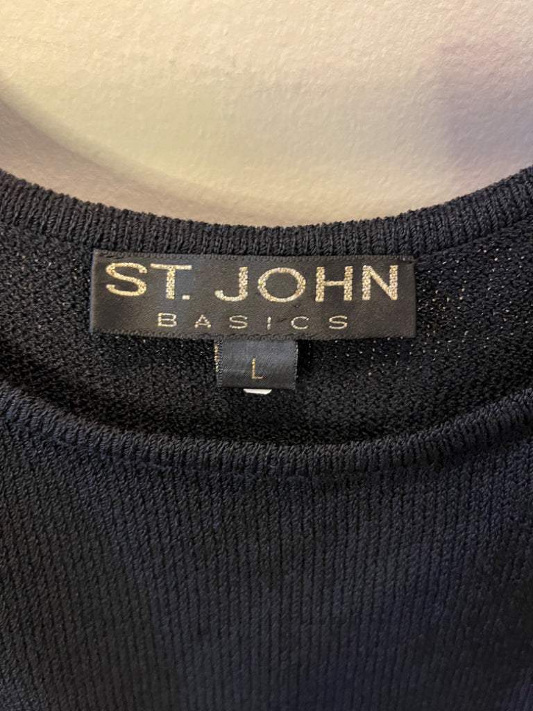 St. John Basics Black Knit Shell Size Large