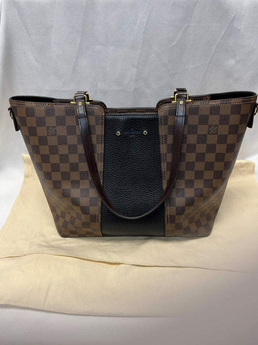 Louis Vuitton Damier Ebene Jersey Black Tote.