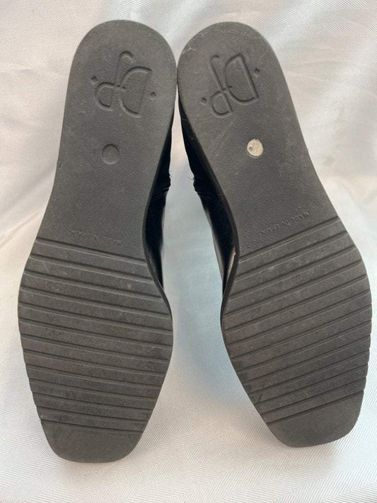 Donald J Pliner Black Calf/Silk Elastic Size 11