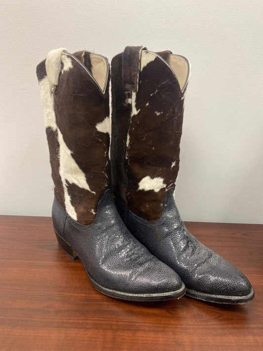 Cow and Eel Skin Boots Size 11