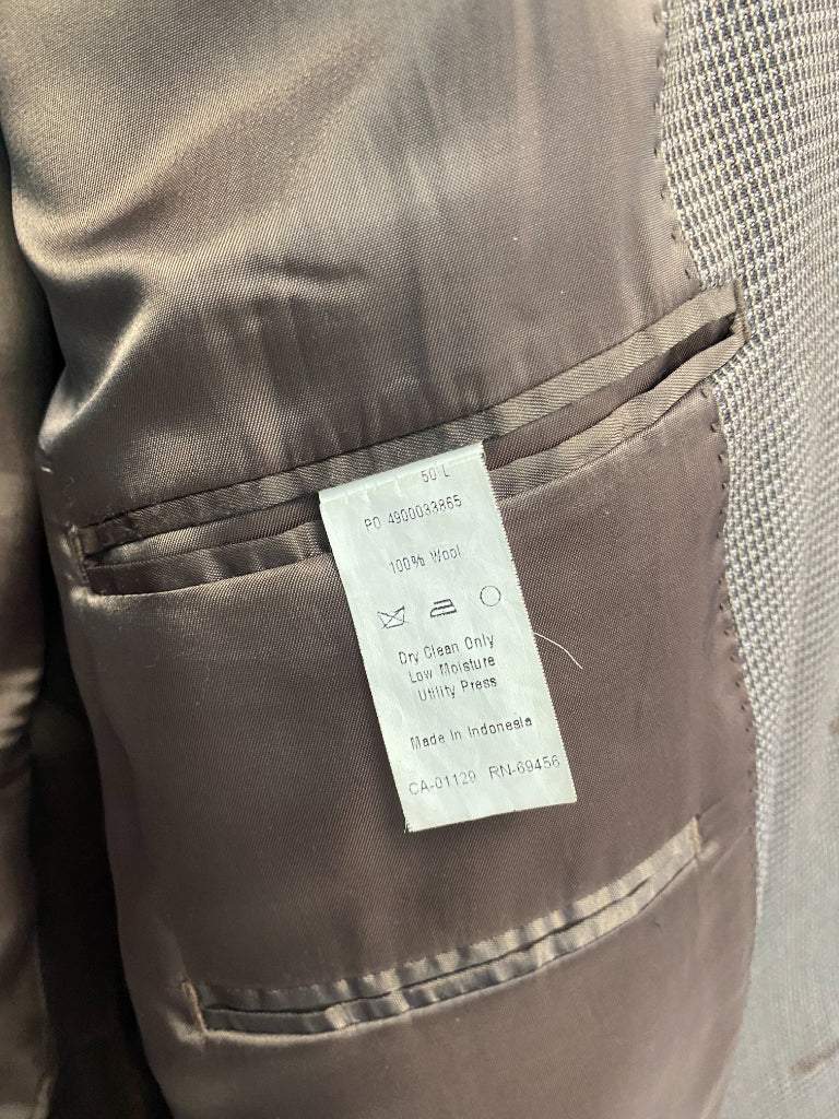 Calvin Klein 50L Gray And Brown Men's Sport Coat