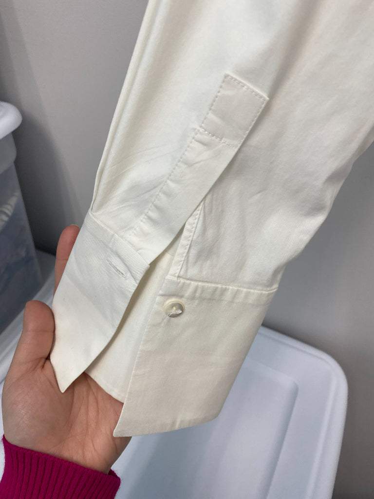 Lafayette 148 16 White Button up Blouse