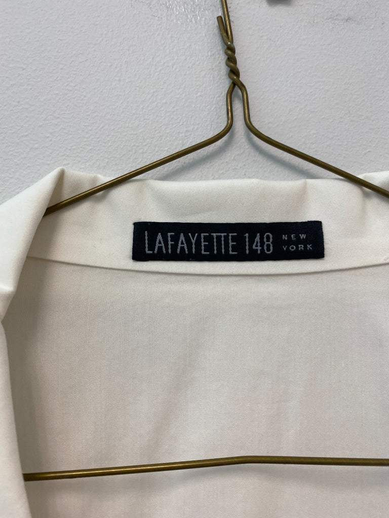 Lafayette 148 16 White Button up Blouse