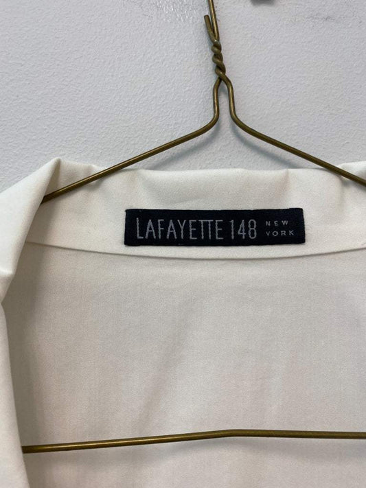 Lafayette 148 16 White Button up Blouse