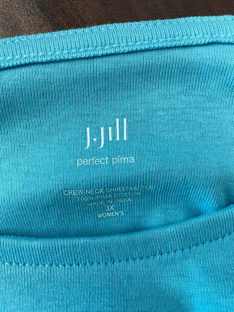 J.Jill Size 3X Cotton Blue T-Shirt