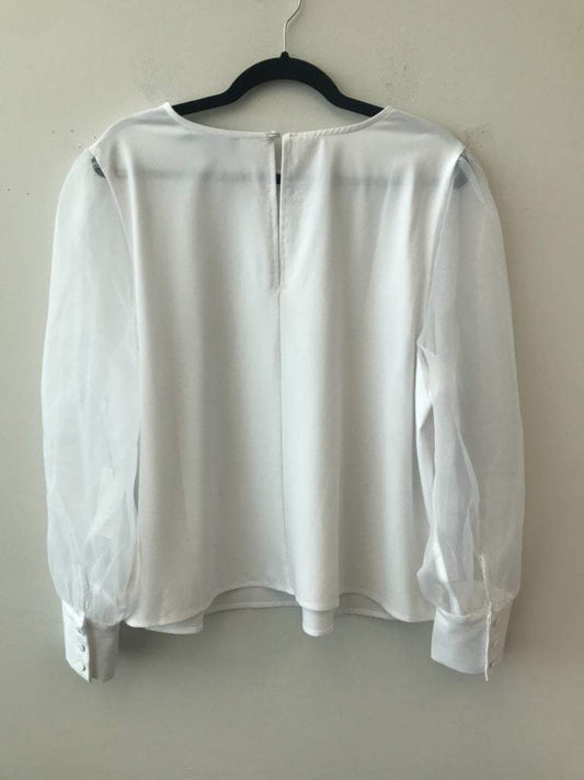 Eloquii Size 18 Polyester Blend White Blouse NWT