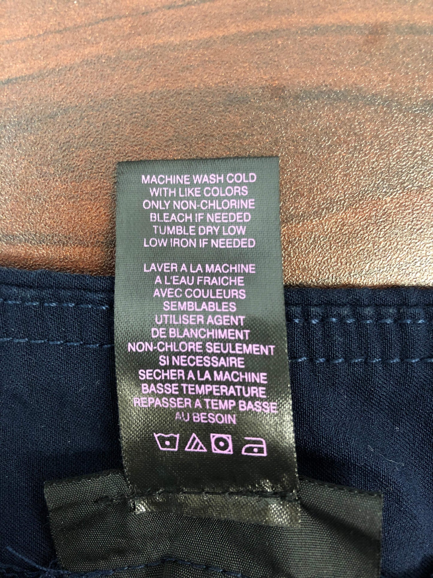 Slim- Sation Size 16 Navy Blue Rayon Blend Golf Capri Pants