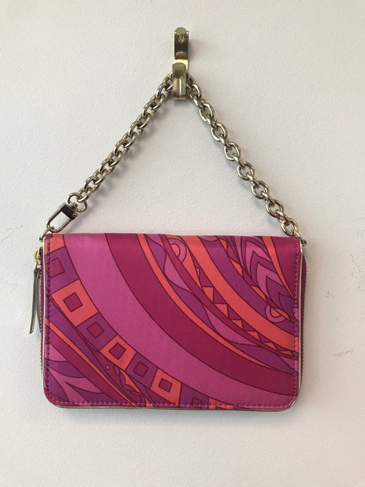 Ann Taylor Small Pink Abstract Clutch