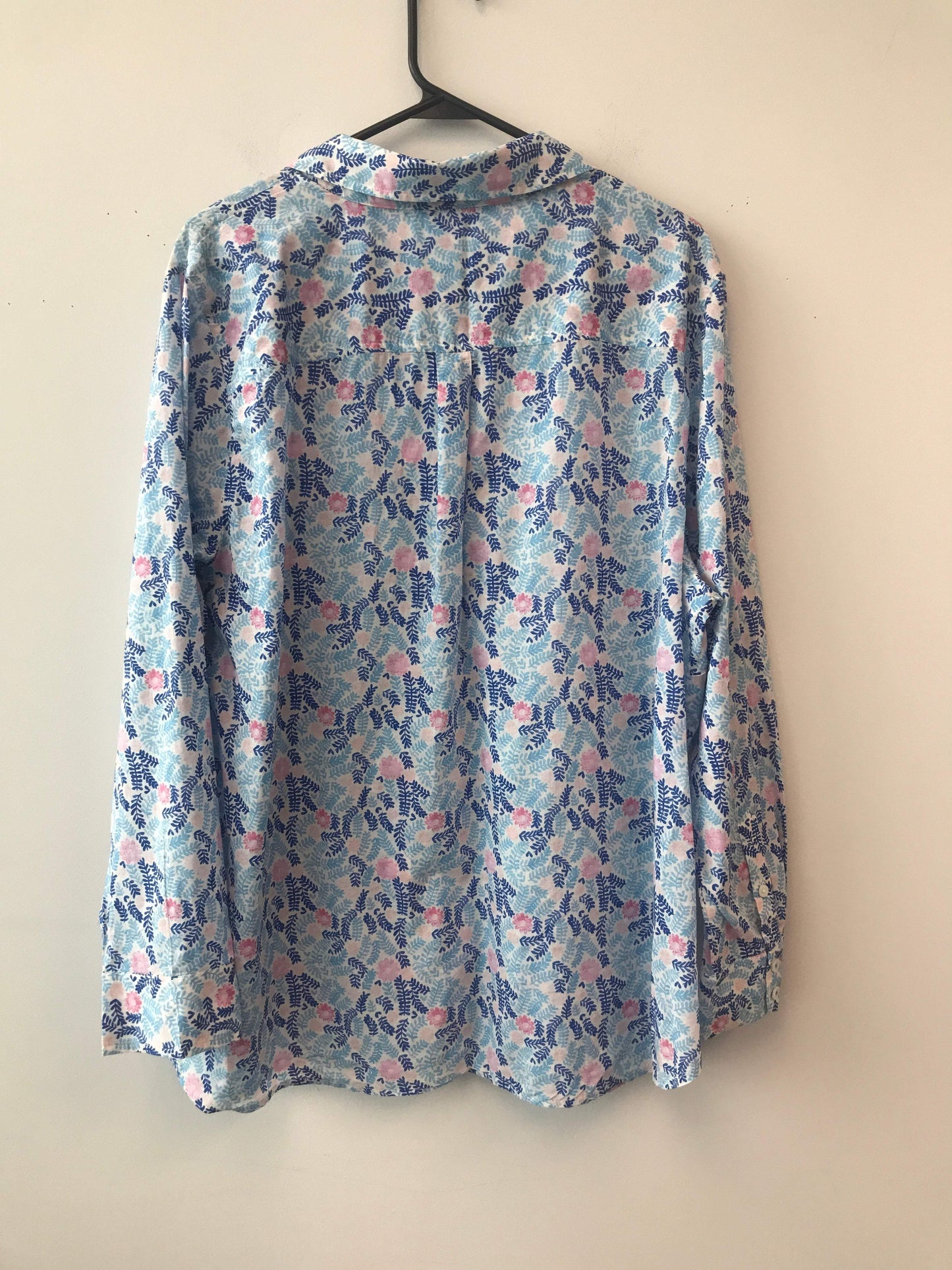 Multi-colored Floral Button up Blouse