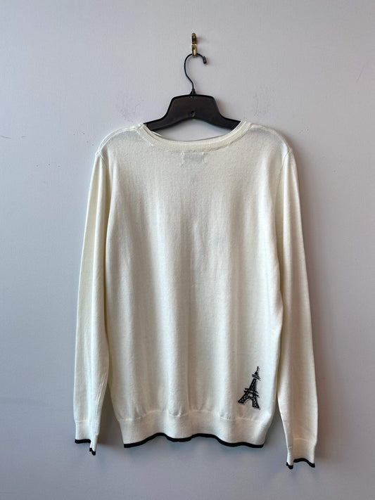 Elle XL Cream Cotton Sweater NWT