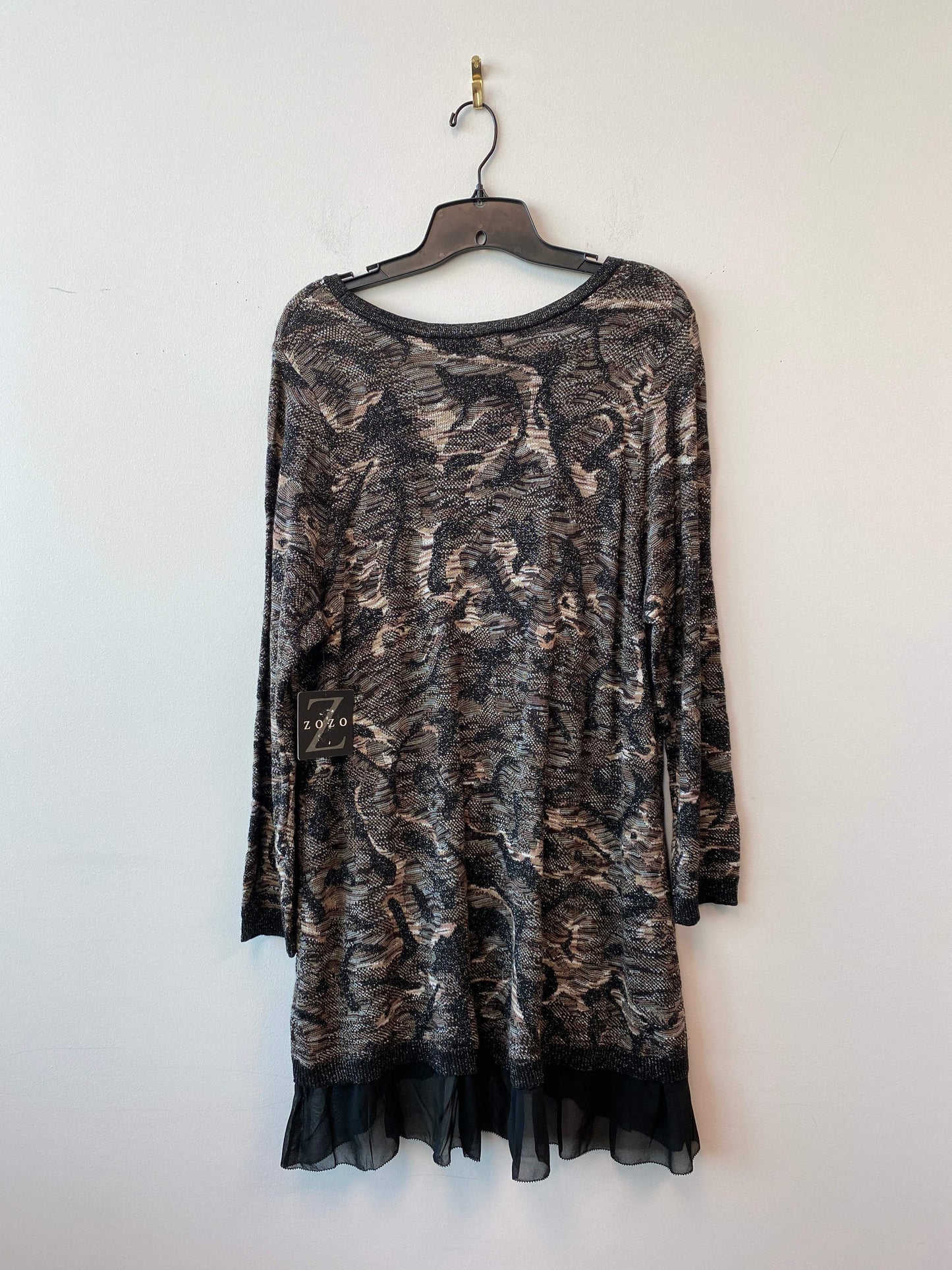 Zozo Black/Multi XL Rayon/Cotton Sweater NWT