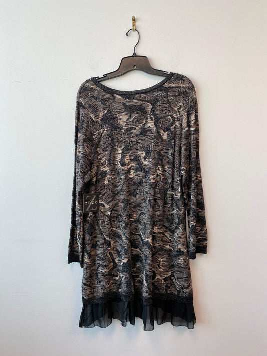 Zozo Black/Multi XL Rayon/Cotton Sweater NWT