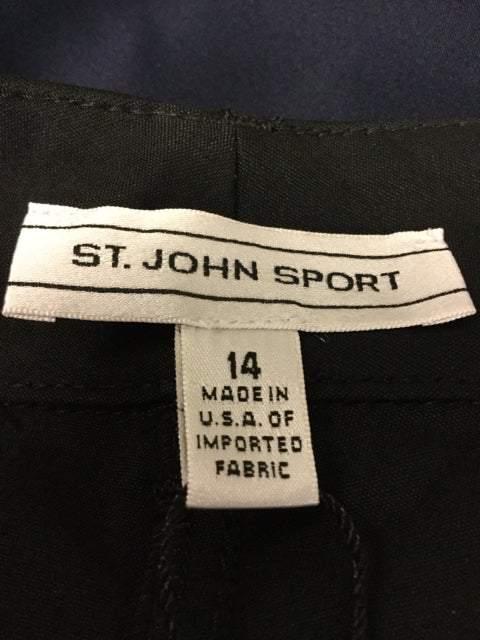 St. John Size 14 Black Trouser Pants NWT