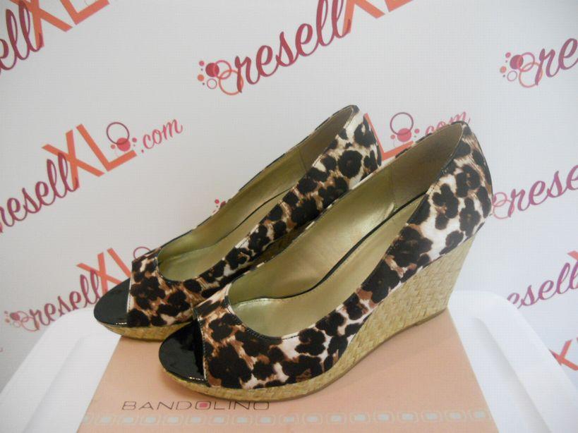 Bandolino Size 11 Open Toe Wedge Espadrille in Animal Print