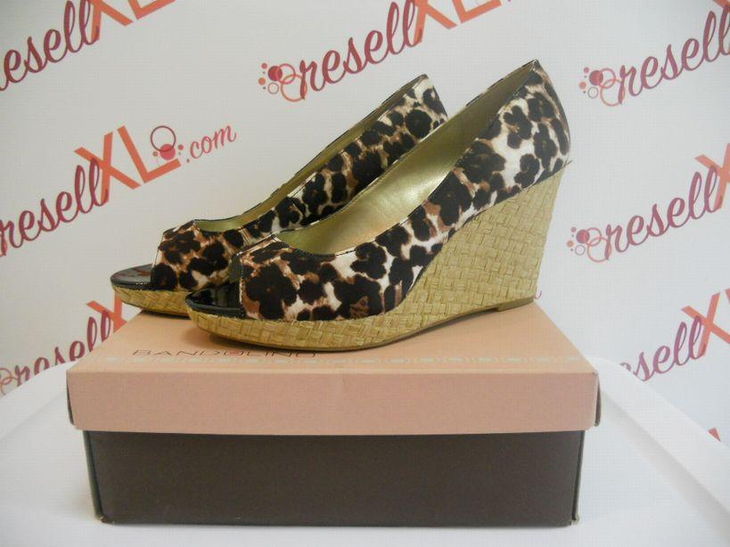 Bandolino Size 11 Open Toe Wedge Espadrille in Animal Print