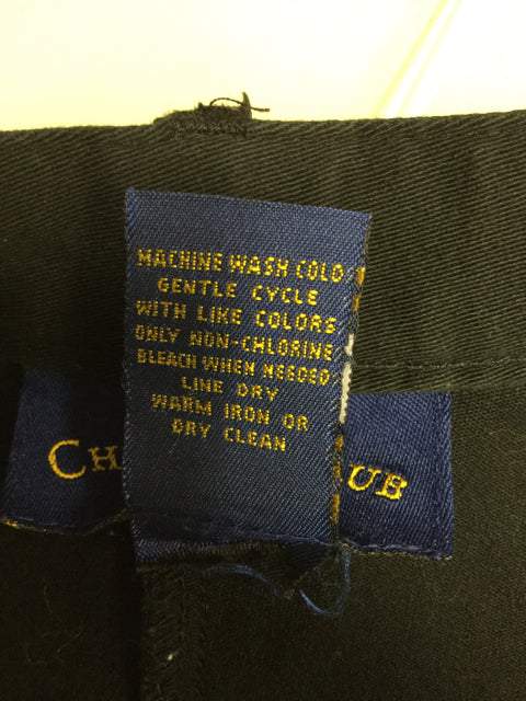 Charter Club Size 14 Black Casual Crop Cotton Blend Capri Pants