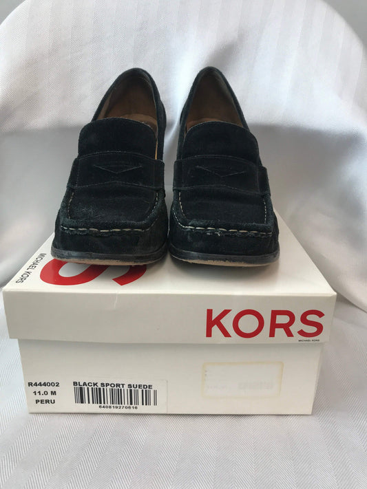 Michael Kors Size 11 Black Suede Wedges