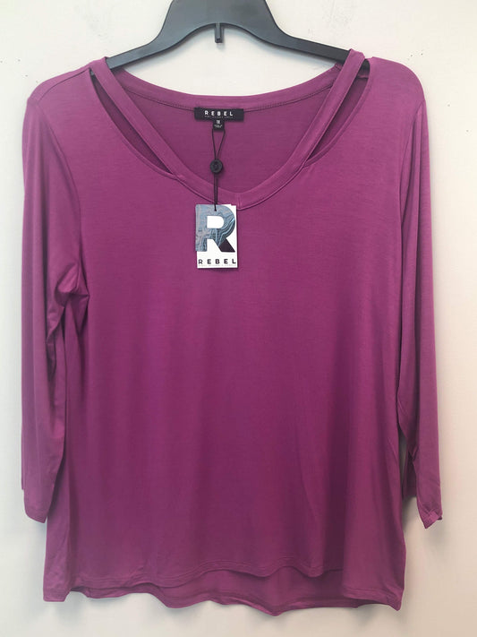 Rebel Wilson Size 1X Purple Rayon Blend Blouse