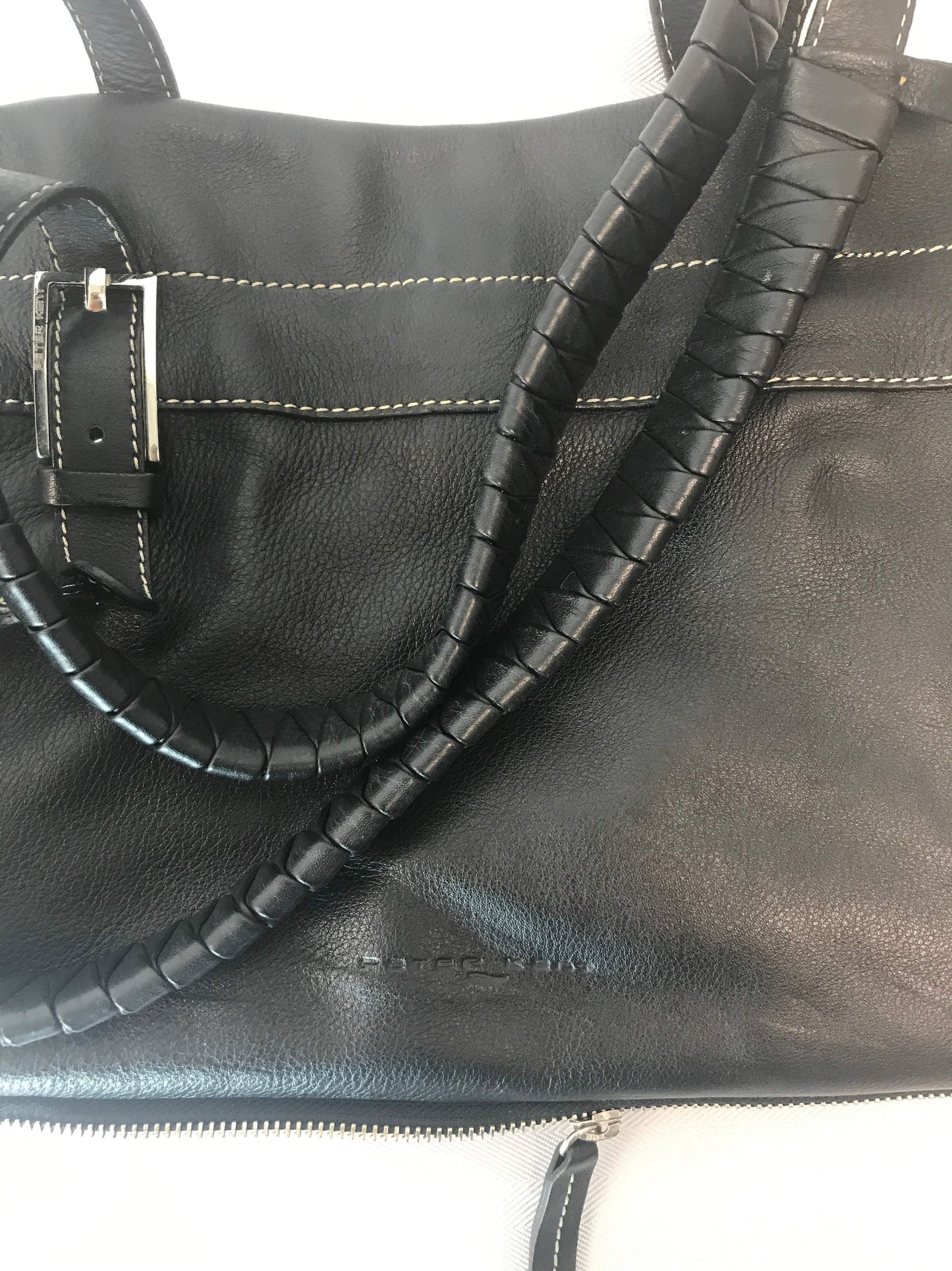 Peter Kent Medium Black Leather Handbag