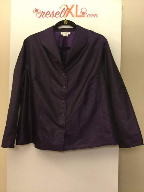 Tamotsu New York Size 2P Violet Blouse