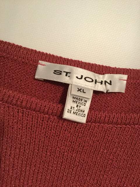 St. John Size XL Pink Santana Knit Tank