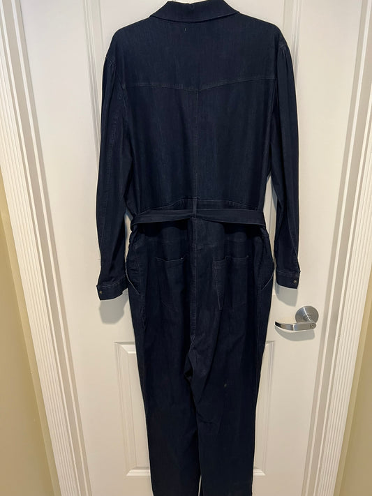Standards and Practices-Janeen Belted Denim Jumpsuit-Size 1XL