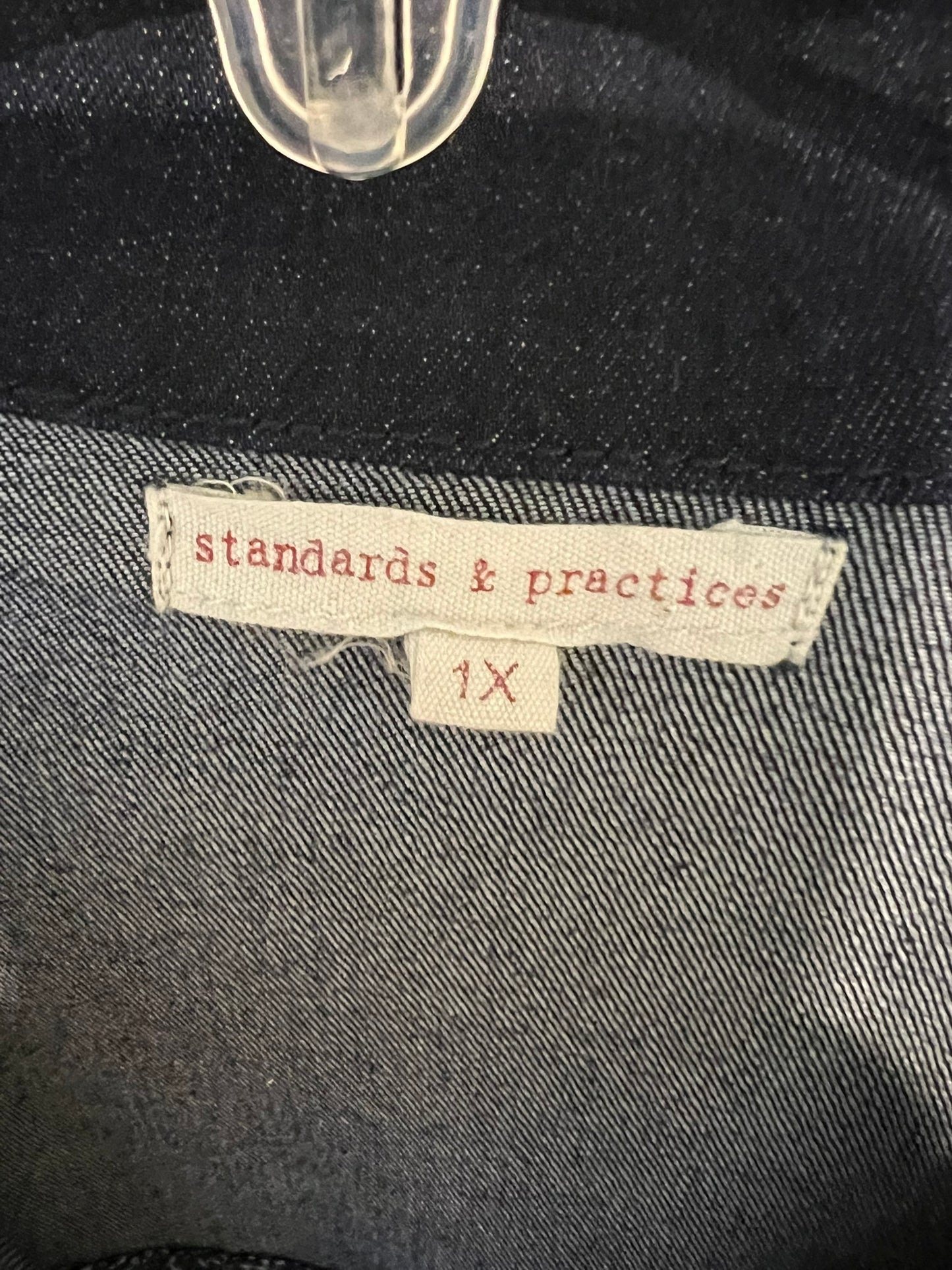 Standards and Practices-Janeen Belted Denim Jumpsuit-Size 1XL