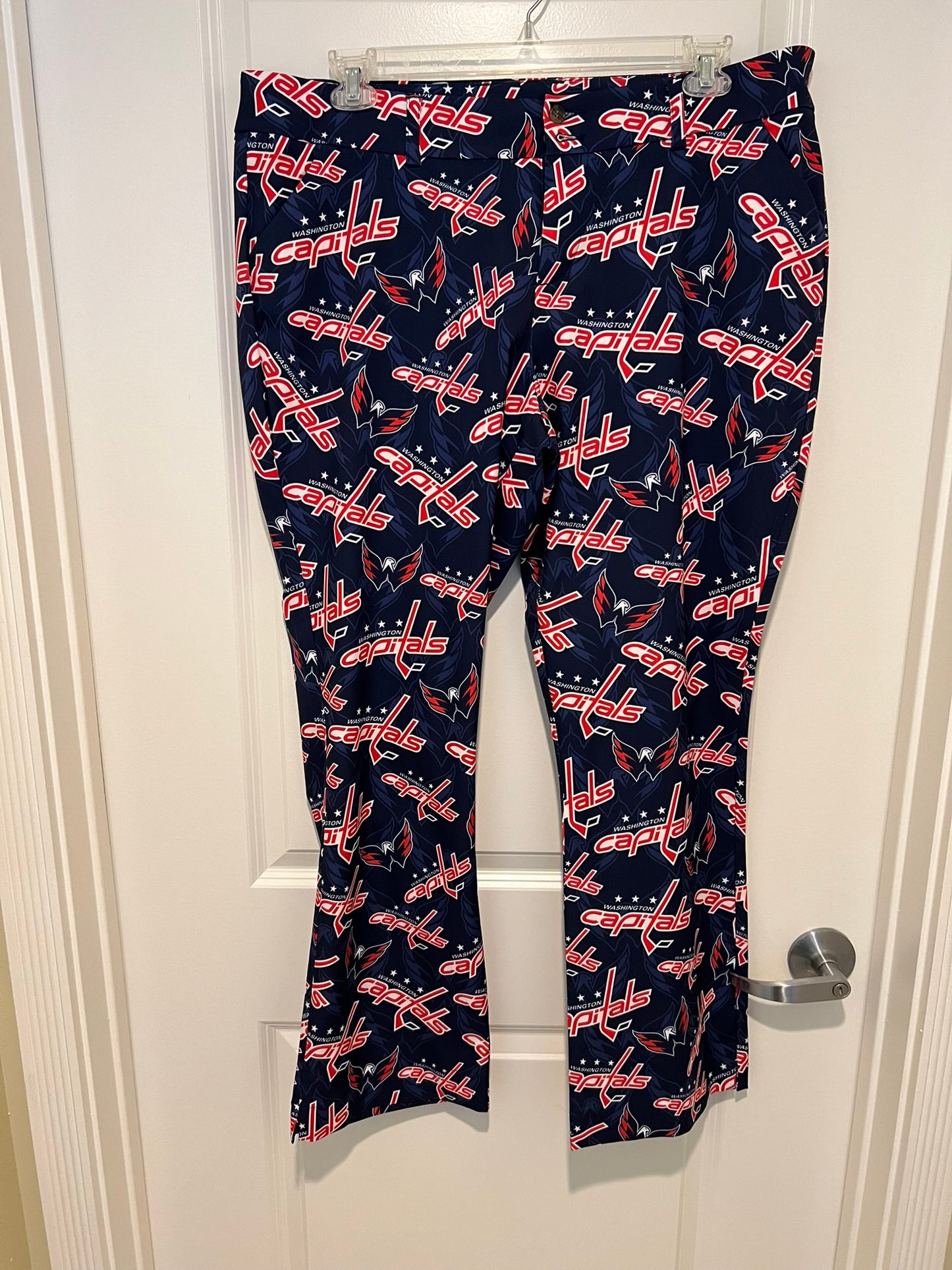 Custom Loudmouth Ladies Golf Pants 18 X 32L Washington Capitals Print