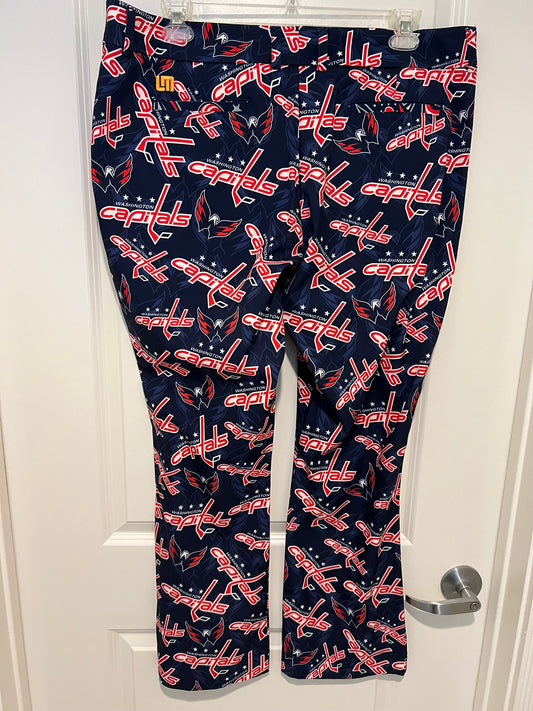 Custom Loudmouth Ladies Golf Pants 18 X 32L Washington Capitals Print