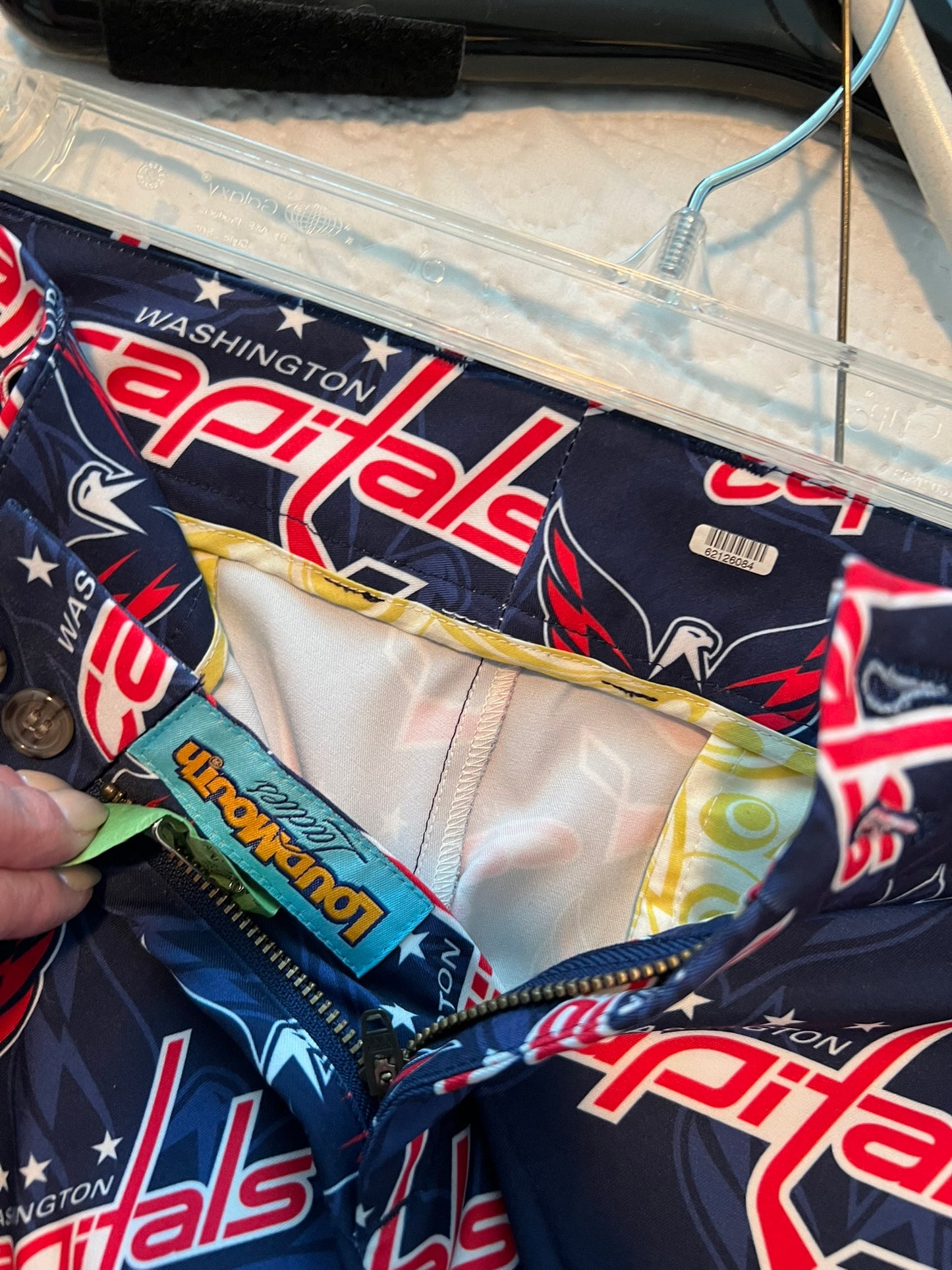 Custom Loudmouth Ladies Golf Pants 18 X 32L Washington Capitals Print