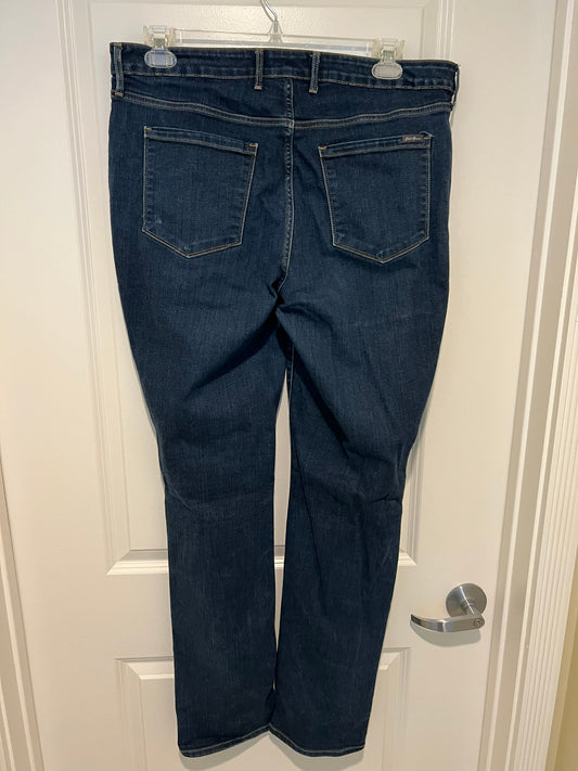 Eddie Bauer Curvy Fit Straight Leg Jeans Dark Wash Size 16T