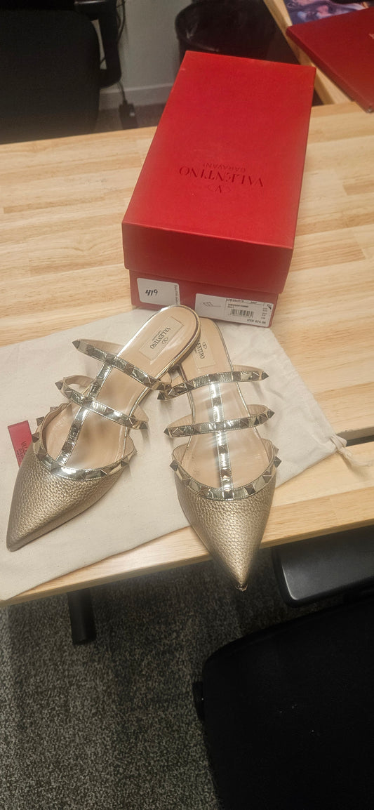 Valentino Rockstud Mules Size 11.5  EU 41.5