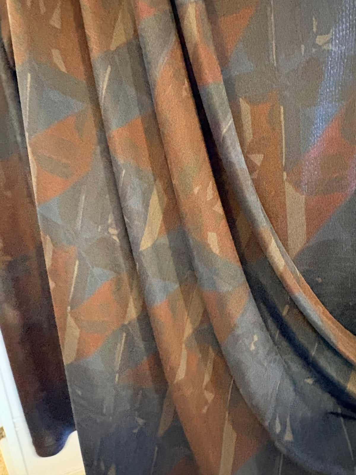 Marina Rinaldi Sport Brown & Blue Abstract Pattern, Wrap Style Dress Size L / 16