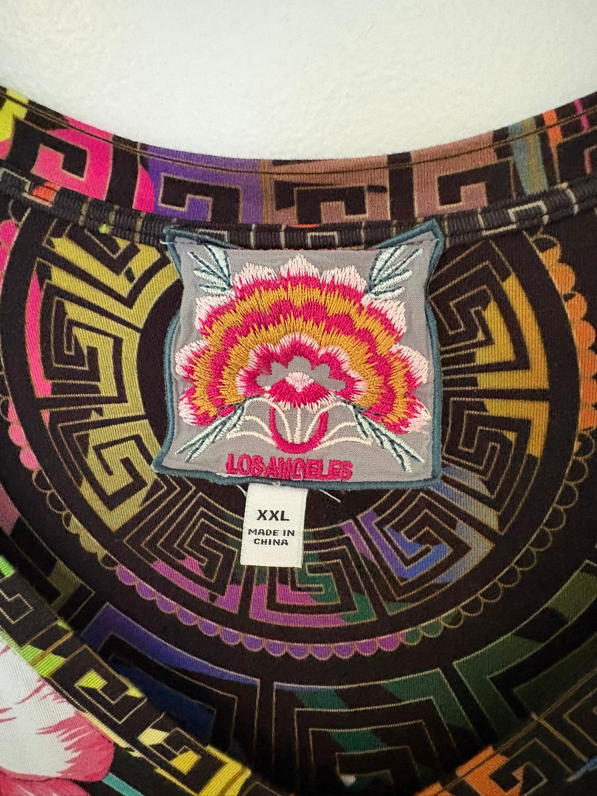 Johnny Was Colorful Geometric Print Shirt Size XXL