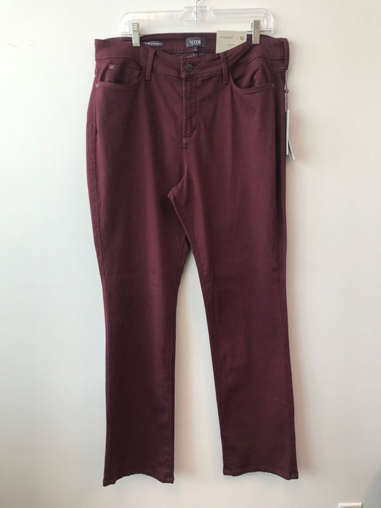 Not Your Daughter's Jeans Size 16 Cotton/Viscose Blend Burgundy Jeans NWT