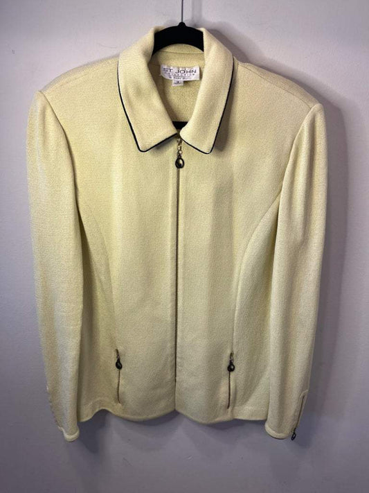 St. John Collection Zip Front Jacket Size 16 Citrine