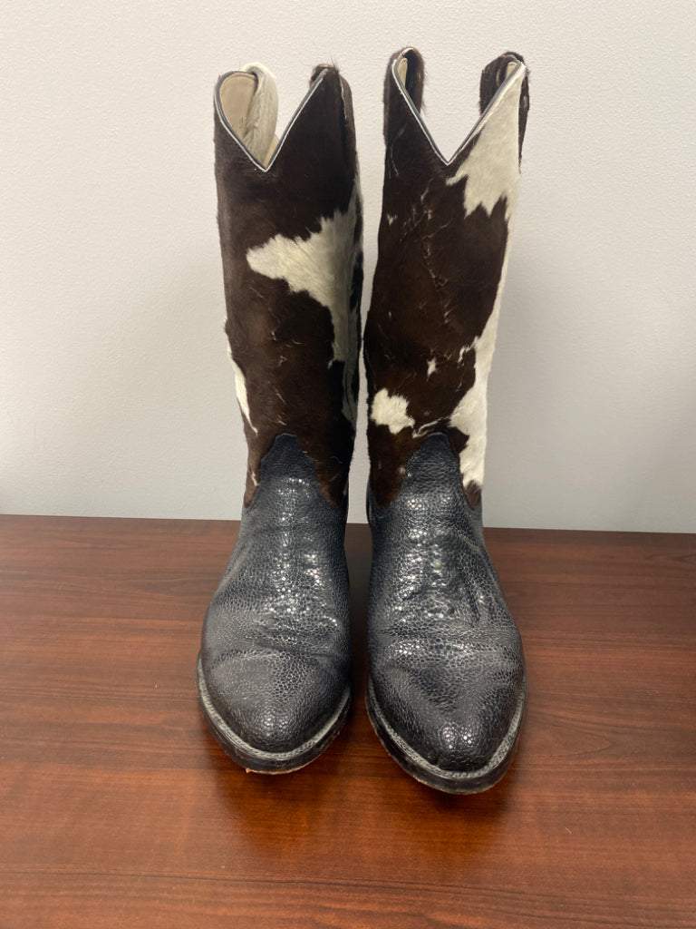Cow and Eel Skin Boots Size 11