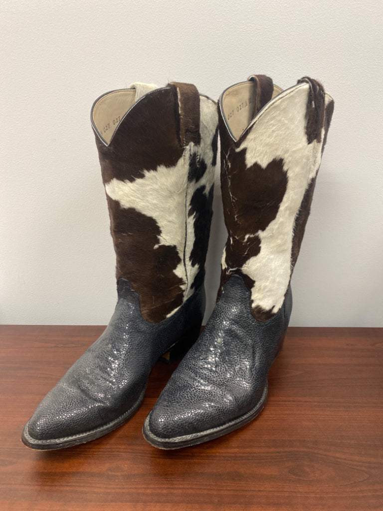 Cow and Eel Skin Boots Size 11