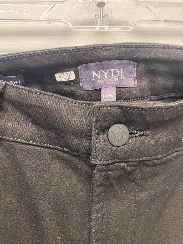 NYDJ Marilyn Straight 14W Black Pants