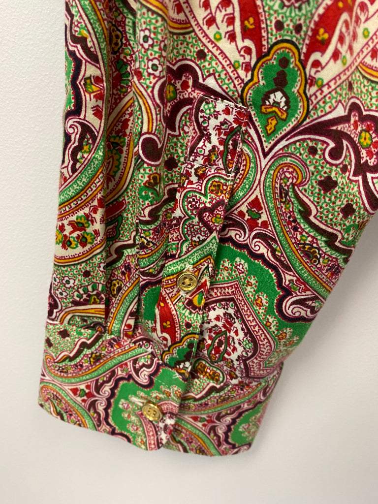 Talbots 20W Multicolor Paisley Button up Blouse