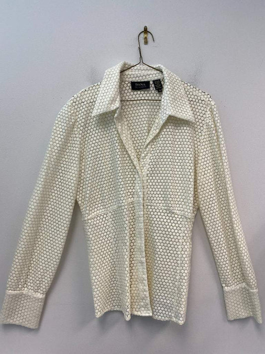 Dana Buchman 16 Cream Button up Blouse