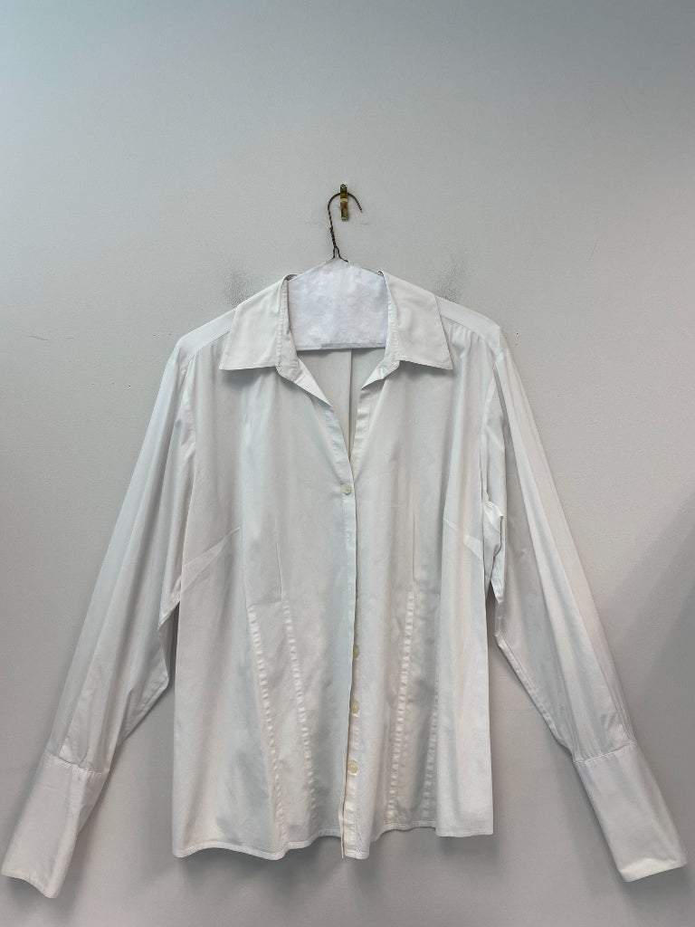 Inc International Concepts 18W White Button-up Blouse