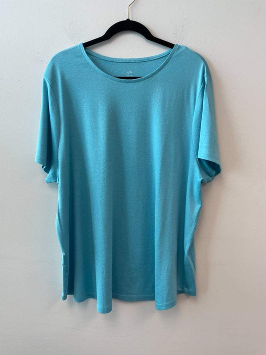 J.Jill Size 3X Cotton Blue T-Shirt