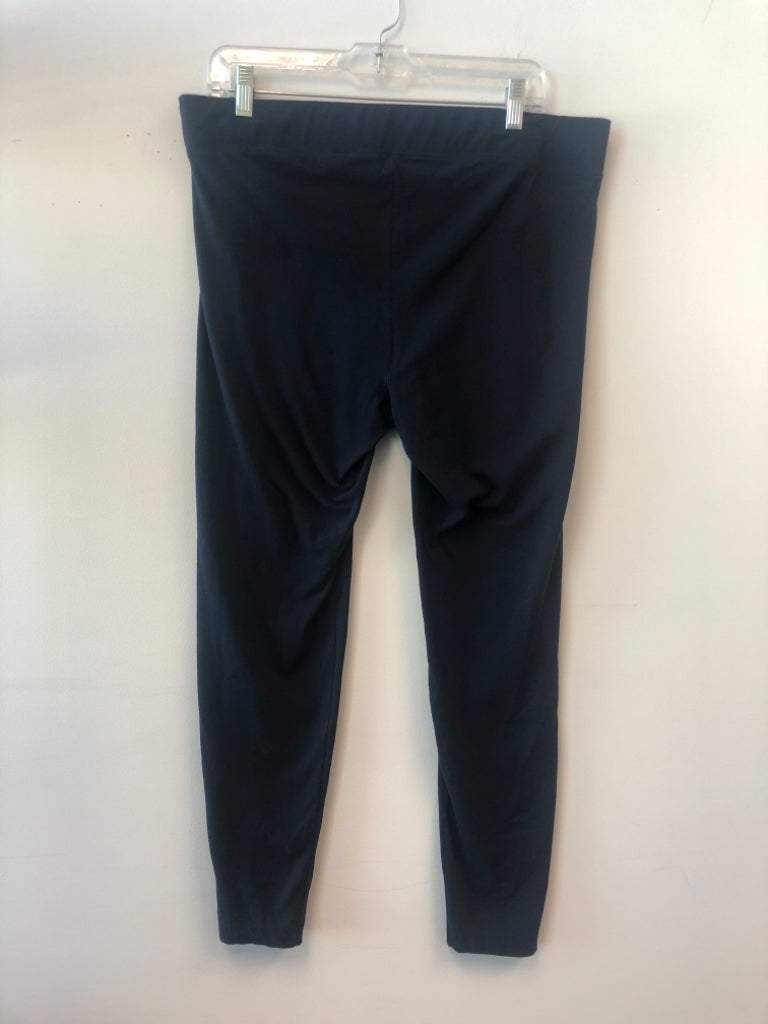 Danskin Size XL Navy Blue Cotton Blend Ankle Leggings NWT