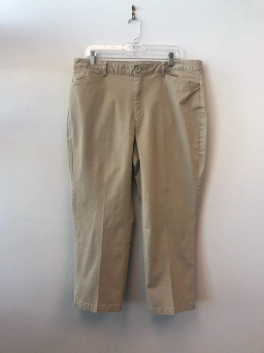 Eddie Bauer Size T16 Beige Cotton Blend Cropped Pants (NWOT)