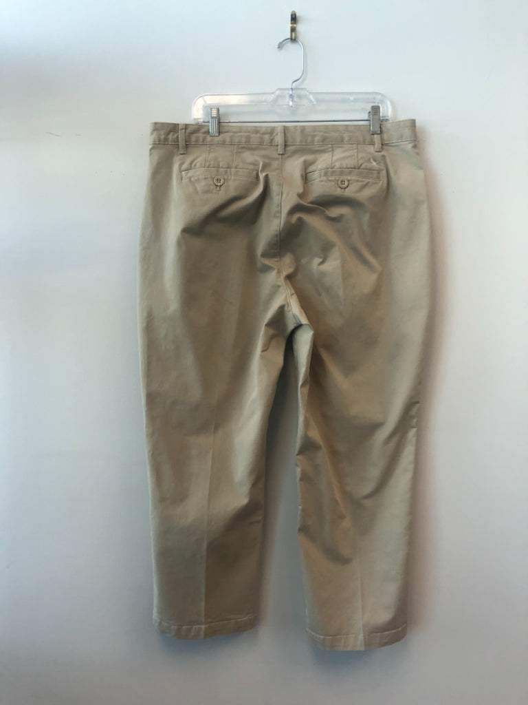 Eddie Bauer Size T16 Beige Cotton Blend Cropped Pants (NWOT)