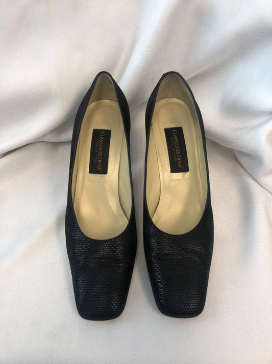 Classiques Entier Size 11 Black Leather Heels