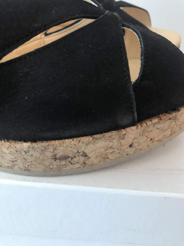 KORS Michael Kors Size 11 Black Cork Wedges NWT